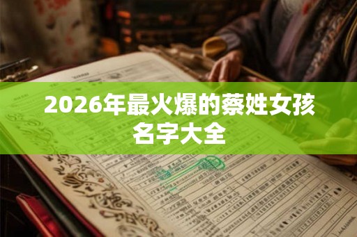 2026年最火爆的蔡姓女孩名字大全 2026年最火爆的蔡姓女孩名字大全