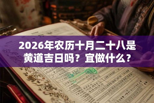 2026年农历十月二十八是黄道吉日吗？宜做什么？