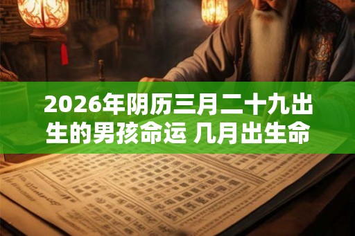 2026年阴历三月二十九出生的男孩命运 几月出生命最差 2026年阴历三月二十九出生的男孩命运 几月出生命最差