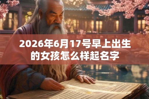 2026年6月17号早上出生的女孩怎么样起名字