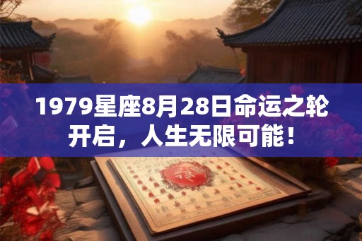 1979星座8月28日命运之轮开启，人生无限可能！