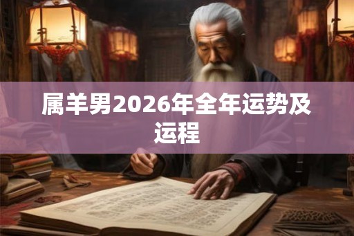 属羊男2026年全年运势及运程