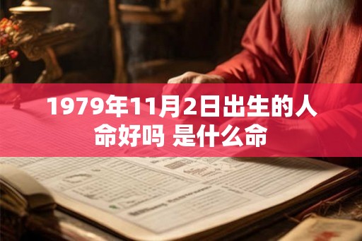 1979年11月2日出生的人命好吗 是什么命