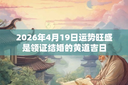 2026年4月19日运势旺盛是领证结婚的黄道吉日