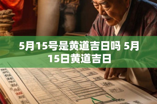 5月15号是黄道吉日吗 5月15日黄道吉日