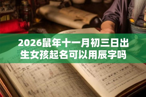 2026鼠年十一月初三日出生女孩起名可以用辰字吗