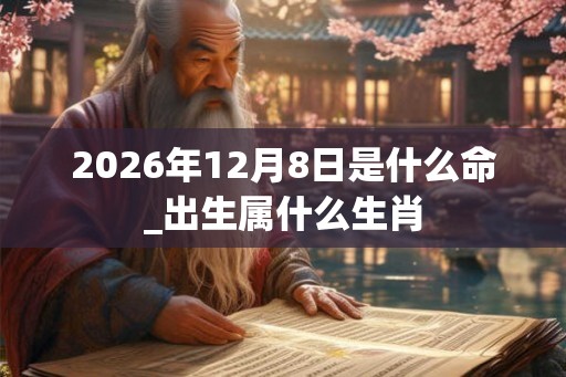 2026年12月8日是什么命_出生属什么生肖