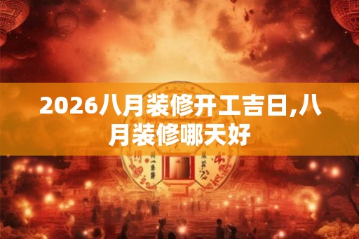 2026八月装修开工吉日,八月装修哪天好 2026八月装修开工吉日,八月装修哪天好
