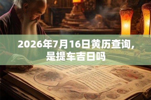 2026年7月16日黄历查询,是提车吉日吗