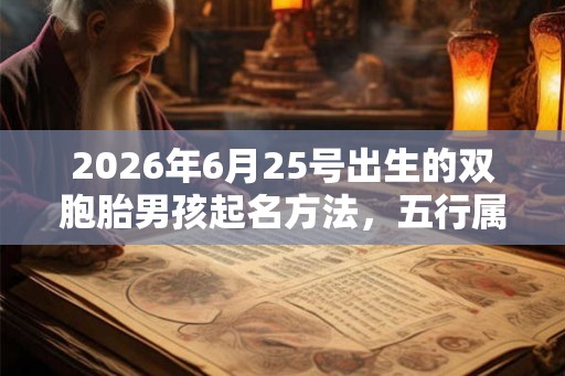 2026年6月25号出生的双胞胎男孩起名方法,五行属什么 2026年6月25号出生的双胞胎男孩起名方法,五行属什么