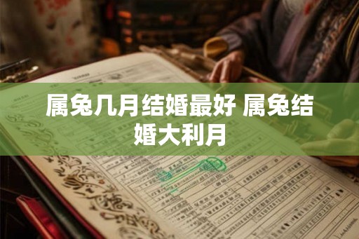 属兔几月结婚最好 属兔结婚大利月