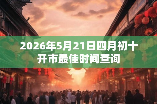 2026年5月21日四月初十开市最佳时间查询 2026年5月21日四月初十开市最佳时间查询