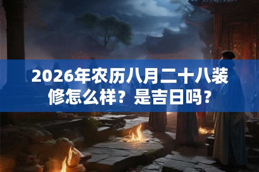 2026年农历八月二十八装修怎么样？是吉日吗？