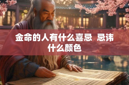 金命的人有什么喜忌  忌讳什么颜色