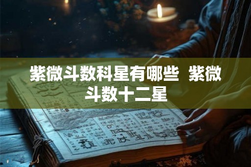 紫微斗数科星有哪些  紫微斗数十二星