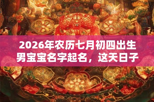 2026年农历七月初四出生男宝宝名字起名，这天日子好吗？