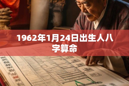 1962年1月24日出生人八字算命