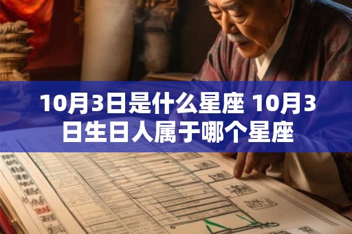 10月3日是什么星座 10月3日生日人属于哪个星座