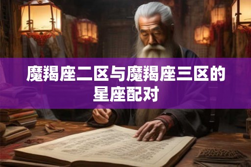 魔羯座二区与魔羯座三区的星座配对