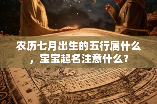 农历七月出生的五行属什么，宝宝起名注意什么？