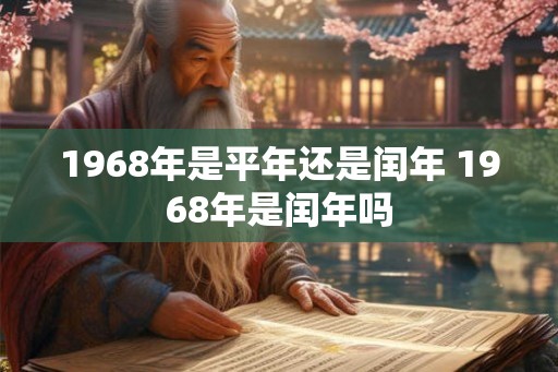 1968年是平年还是闰年 1968年是闰年吗