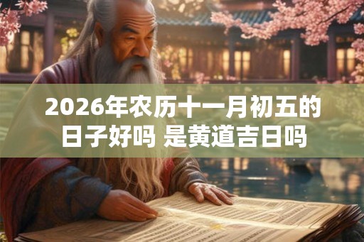 2026年农历十一月初五的日子好吗 是黄道吉日吗