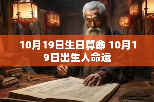 10月19日生日算命 10月19日出生人命运