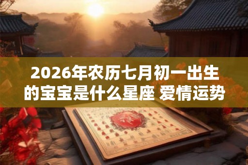 2026年农历七月初一出生的宝宝是什么星座 爱情运势如何 2026年农历七月初一出生的宝宝是什么星座 爱情运势如何