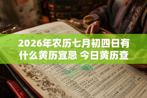 2026年农历七月初四日有什么黄历宜忌 今日黄历查询 2026年农历七月初四日有什么黄历宜忌 今日黄历查询