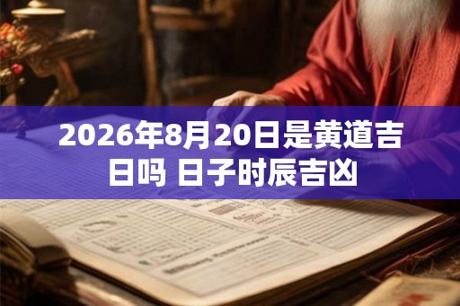 2026年8月20日是黄道吉日吗 日子时辰吉凶
