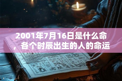 2001年7月16日是什么命，各个时辰出生的人的命运