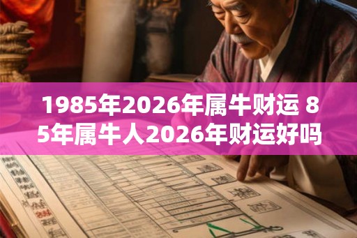 1985年2026年属牛财运 85年属牛人2026年财运好吗