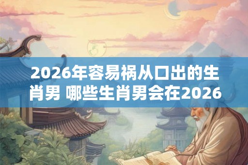 2026年容易祸从口出的生肖男 哪些生肖男会在2026年容易祸从口出