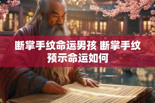 断掌手纹命运男孩 断掌手纹预示命运如何