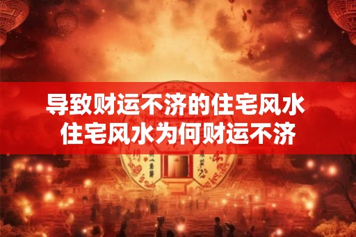 导致财运不济的住宅风水 住宅风水为何财运不济