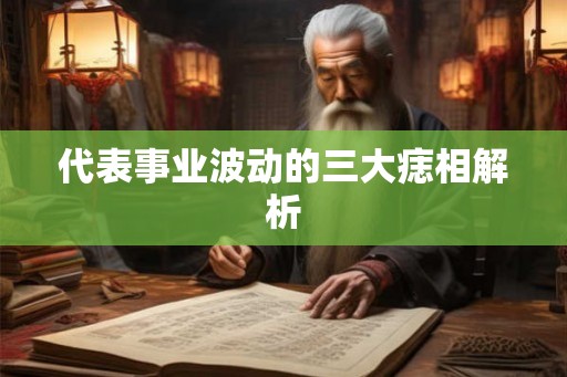 代表事业波动的三大痣相解析