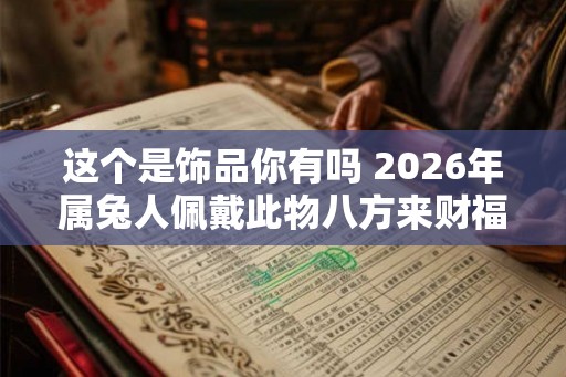 这个是饰品你有吗 2026年属兔人佩戴此物八方来财福寿双全 这个是饰品你有吗 2026年属兔人佩戴此物八方来财福寿双全