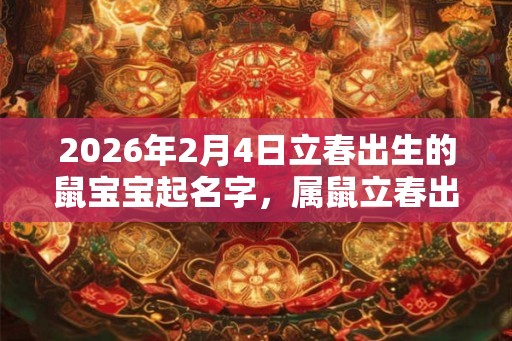 2026年2月4日立春出生的鼠宝宝起名字，属鼠立春出生取名大全