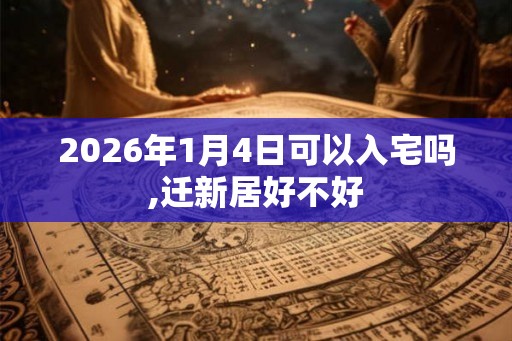 2026年1月4日可以入宅吗,迁新居好不好