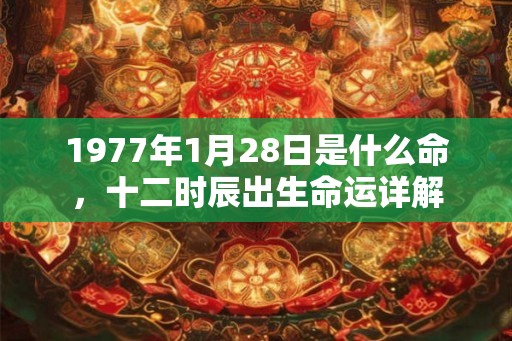 1977年1月28日是什么命，十二时辰出生命运详解