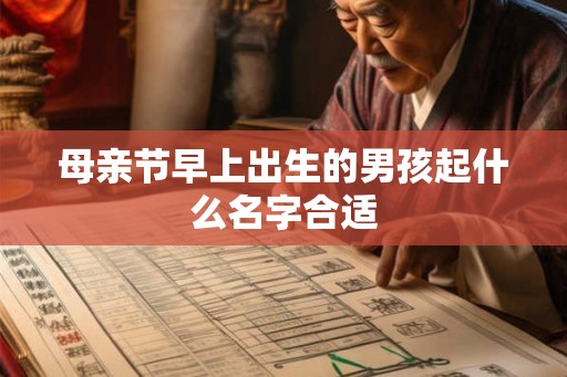 母亲节早上出生的男孩起什么名字合适