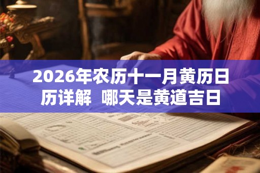2026年农历十一月黄历日历详解  哪天是黄道吉日