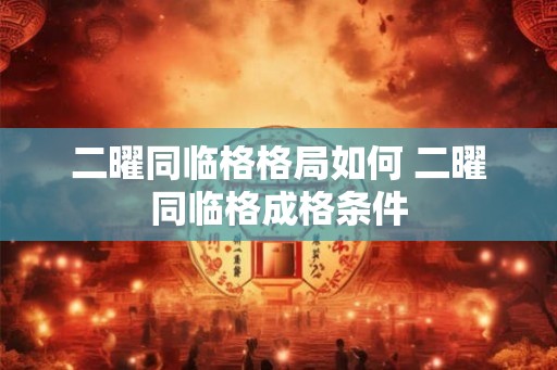 二曜同临格格局如何 二曜同临格成格条件