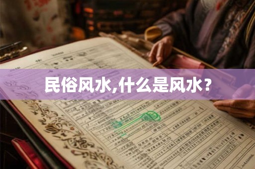 民俗风水,什么是风水？