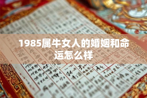 1985属牛女人的婚姻和命运怎么样