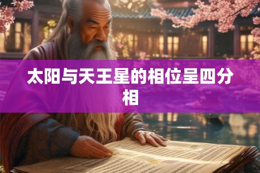 太阳与天王星的相位呈四分相