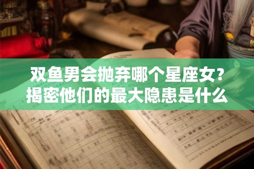 双鱼男会抛弃哪个星座女?揭密他们的最大隐患是什么? 双鱼男会抛弃哪个星座女?揭密他们的最大隐患是什么?