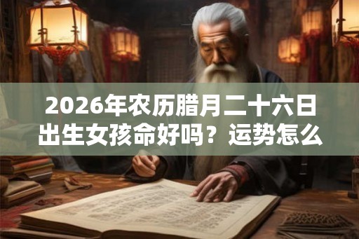 2026年农历腊月二十六日出生女孩命好吗？运势怎么样？