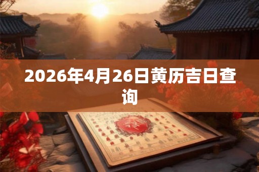 2026年4月26日黄历吉日查询