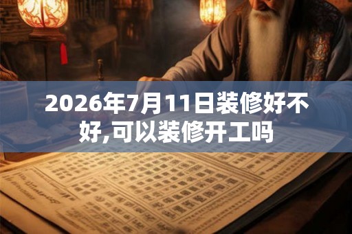 2026年7月11日装修好不好,可以装修开工吗